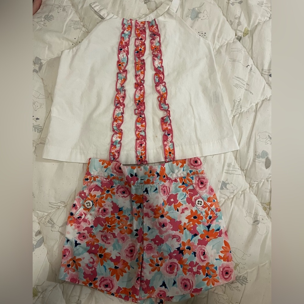Janie and Jack Floral Tank with Shorts